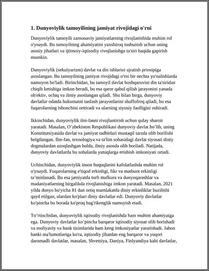 DUNYOVIYLIK VA DINIYLIK TAMOYILLARINI JAMIYAT RIVOJIDAGI O'RNI 3