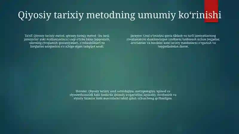 Qiyosiy Tarixiy Metod 3