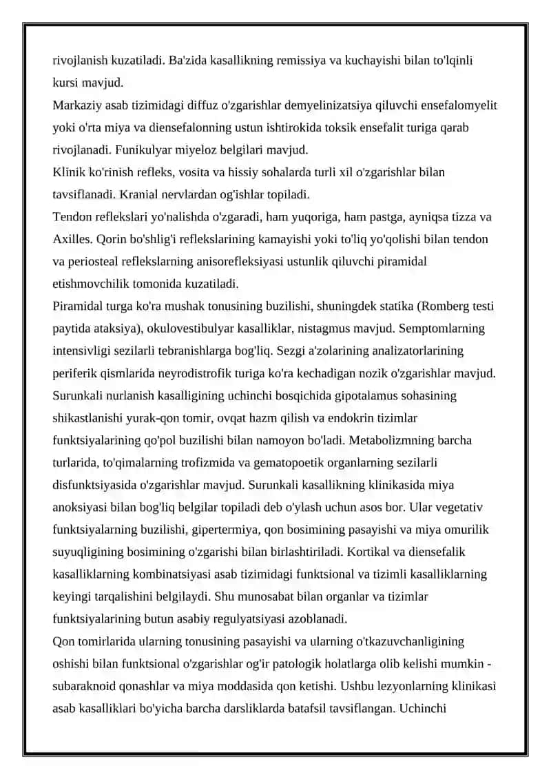 Surunkali nurlanish kasalligi 3