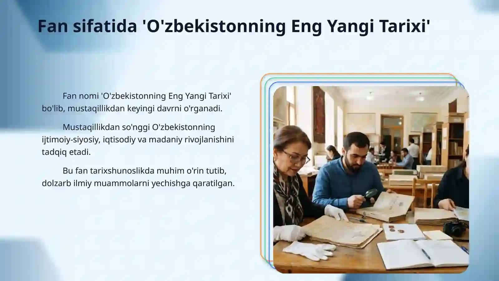 “O‘ZBEKISTONNING ENG YANGI TARIXI” 3