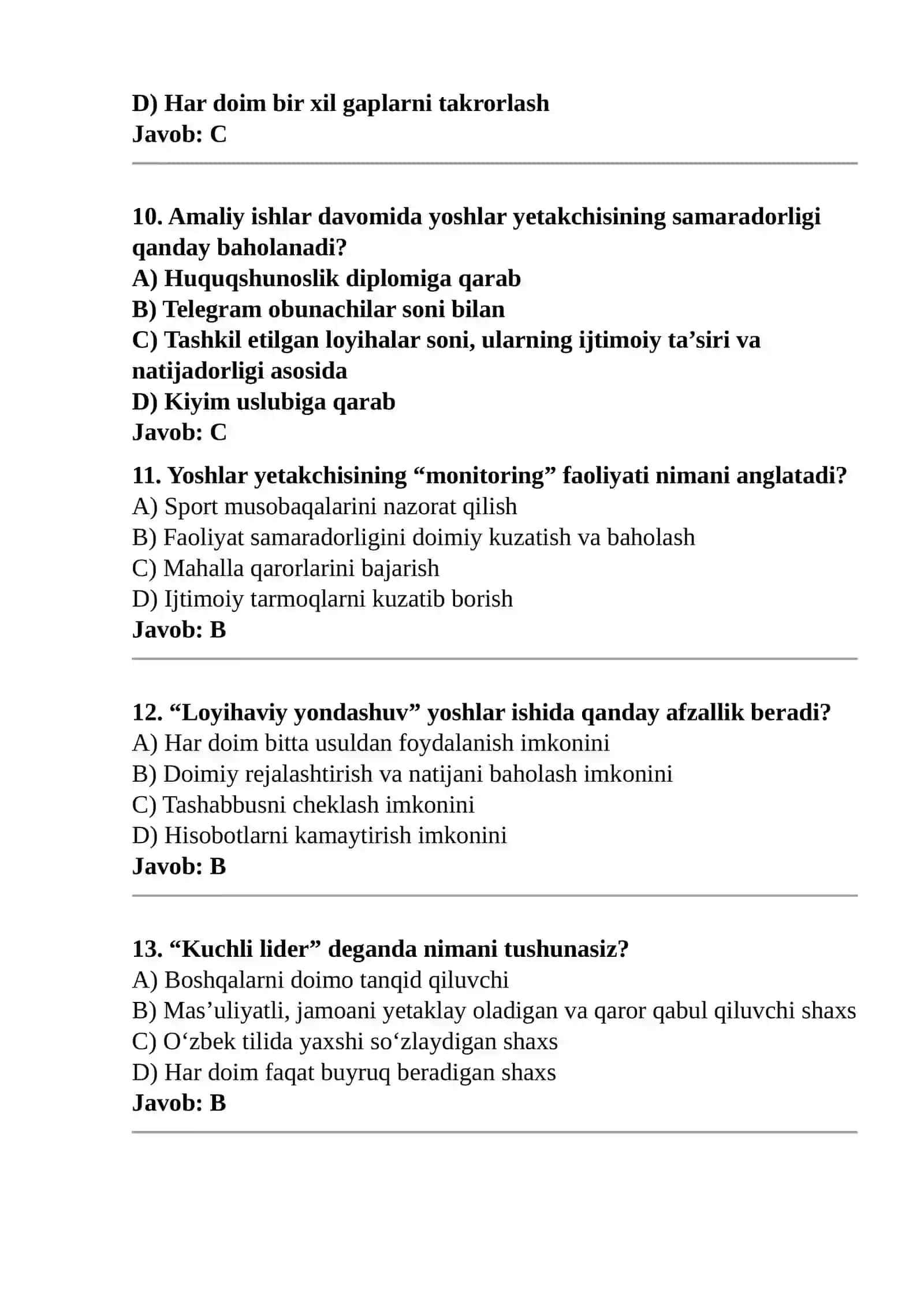 Amaliy ishlar va Siyosatshunoslik yo‘nalishi bo‘yicha test savollari 3