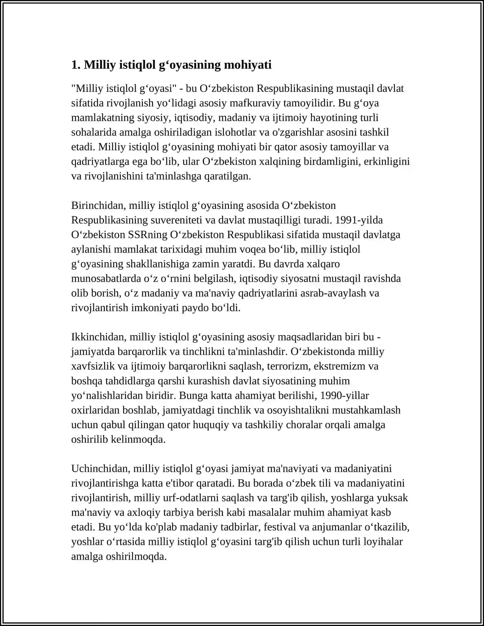 MILLIY ISTIQLOL GʻOYASI VA MAFKURAVIY MASALALAR 3