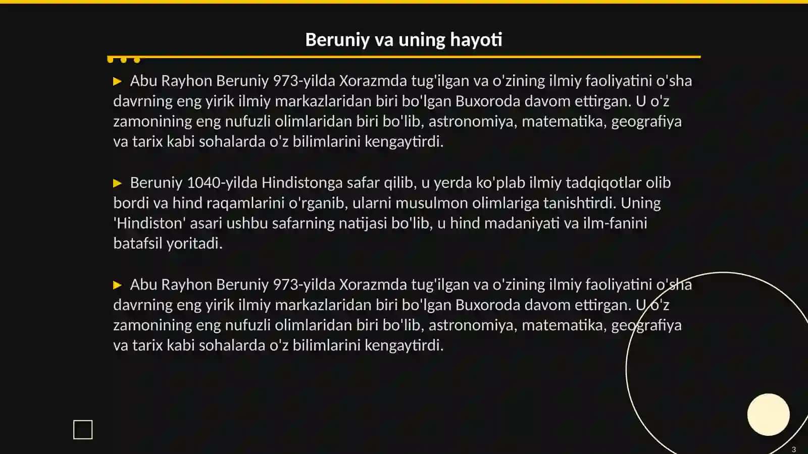 Abu Rayhon Beruniyning pedagogik qarashlari 3