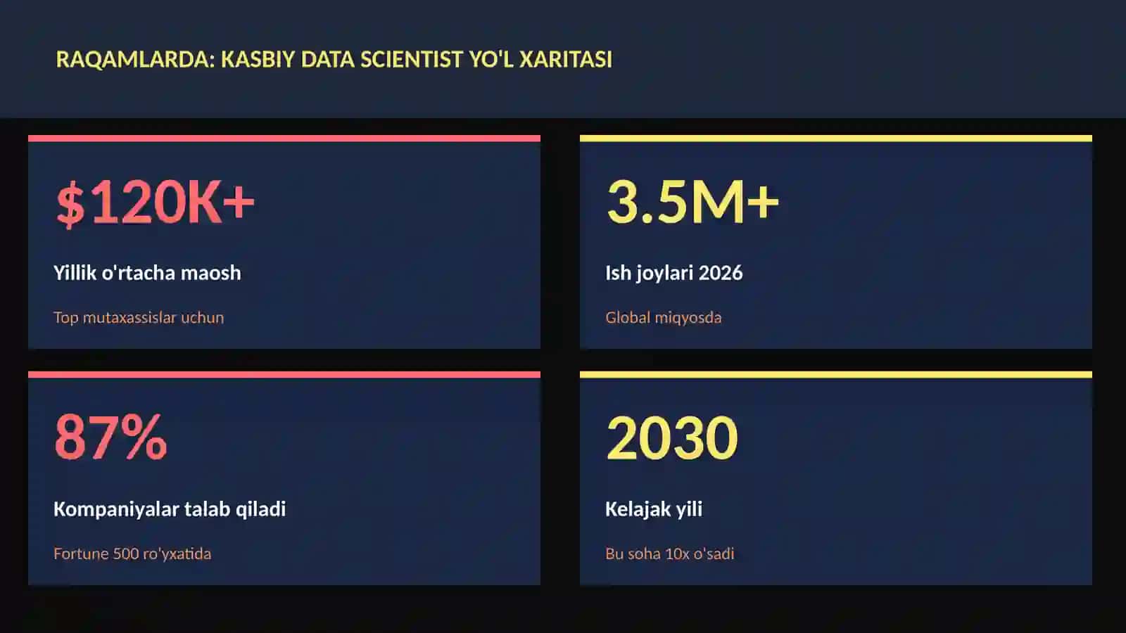 Kasbiy data scientist yo'l xaritasi 3