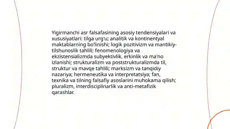 Yigirmanchi asir va hozirgi zamon falsafasi 3