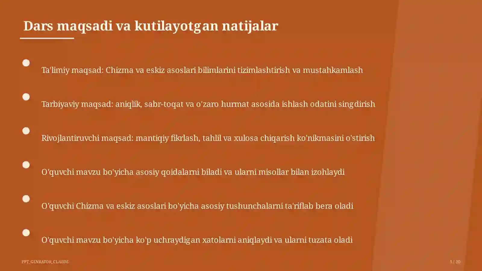 Chizma va eskiz asoslari (6-sinf) 3