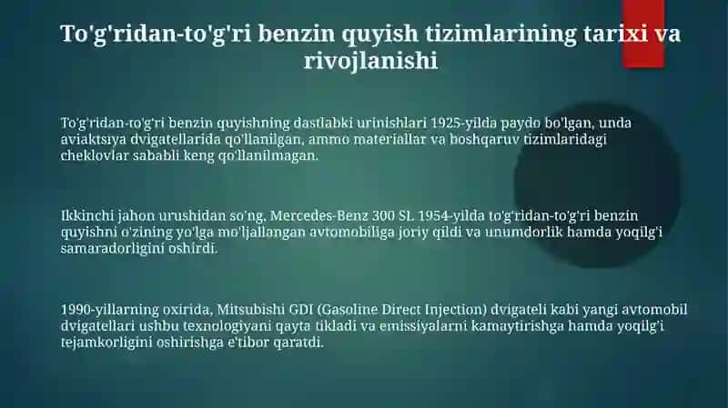 Benzin quyish tizimlari 3