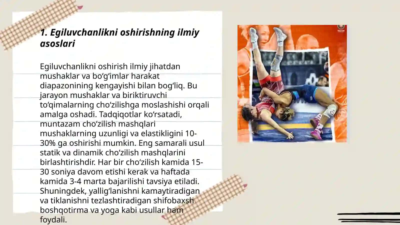Erkin kurashchi qizlarning egiluvchanlik jismoniy sifatini yanada takomillashtirish 3