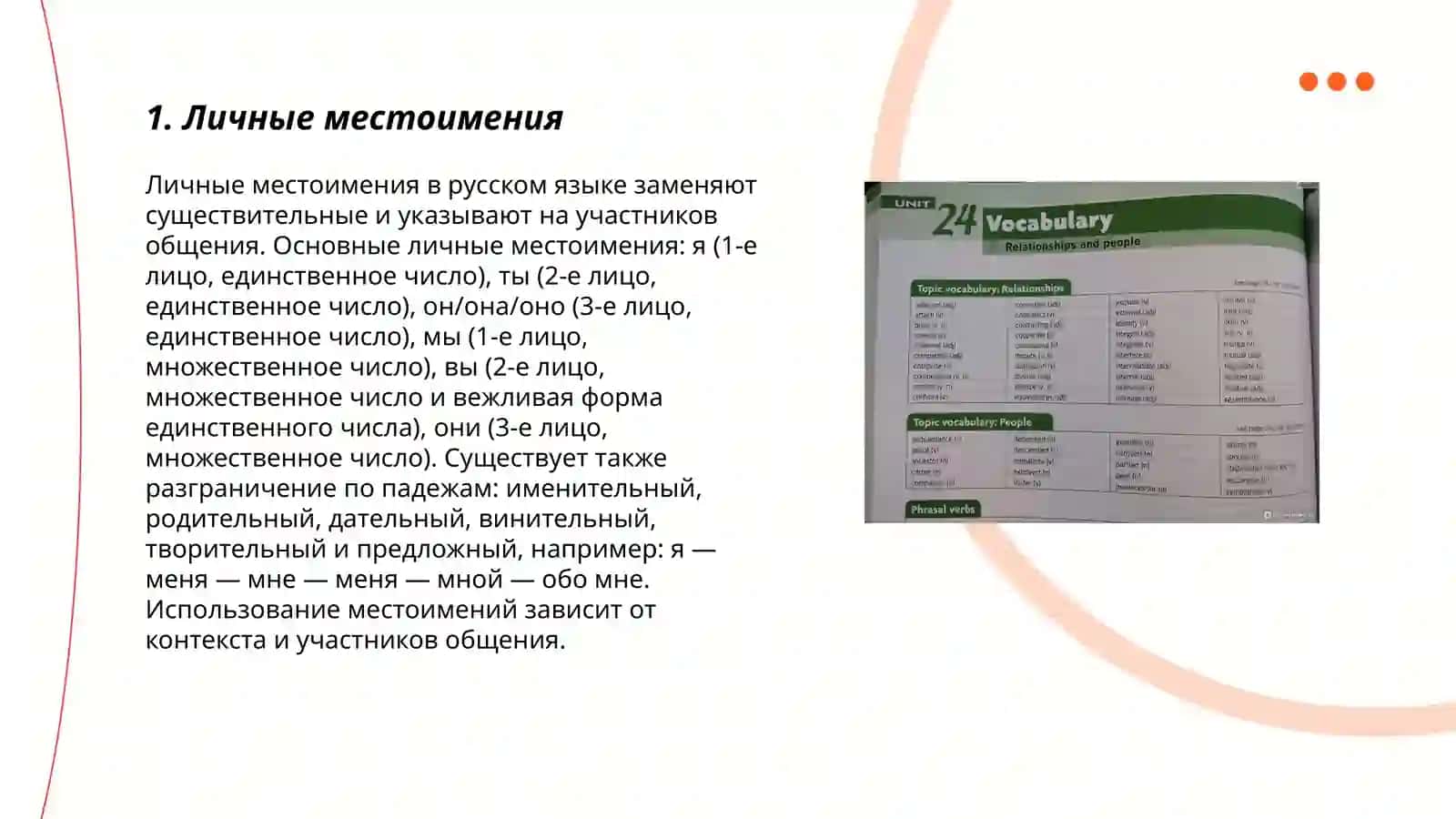 Личные местоимения 3