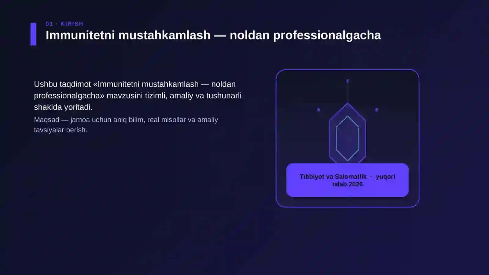 Immunitetni mustahkamlash — noldan professionalgacha 3