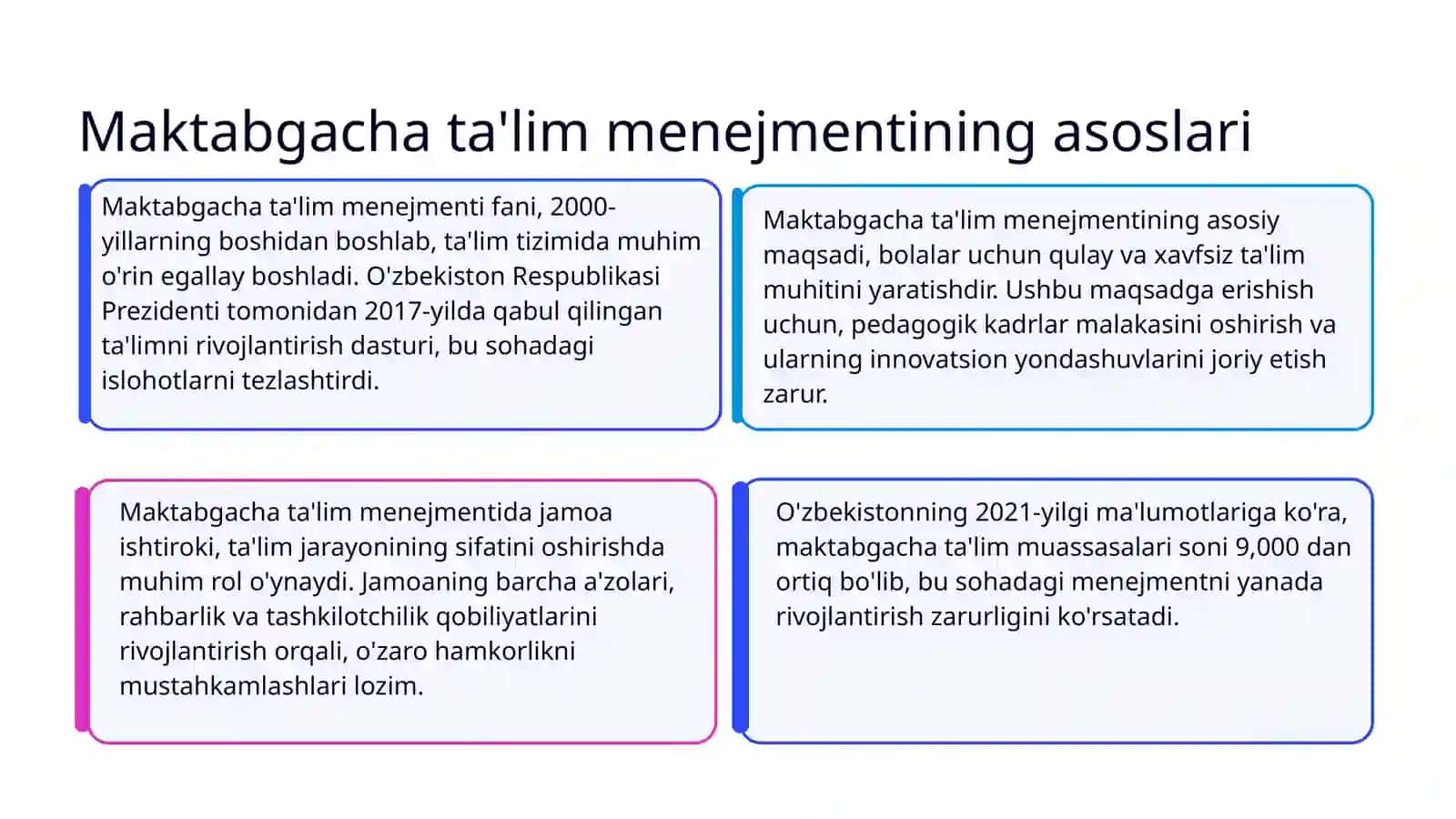 Maktabgacha ta'lim menejmenti fani Rahbarga bo'ysunshda jamoa ta'siri 3