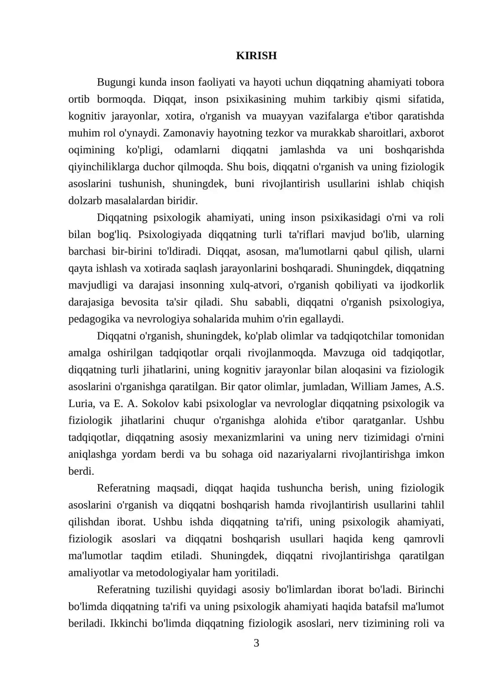 Diqqat haqida tushuncha.Nerv fiziologik asoslari 3
