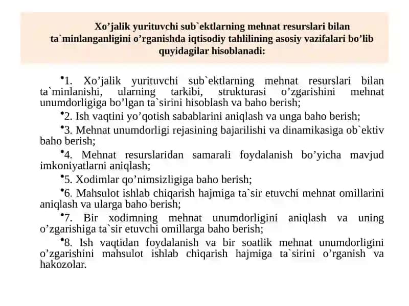 Mehnat resurslari bilan ta`minlanish 3