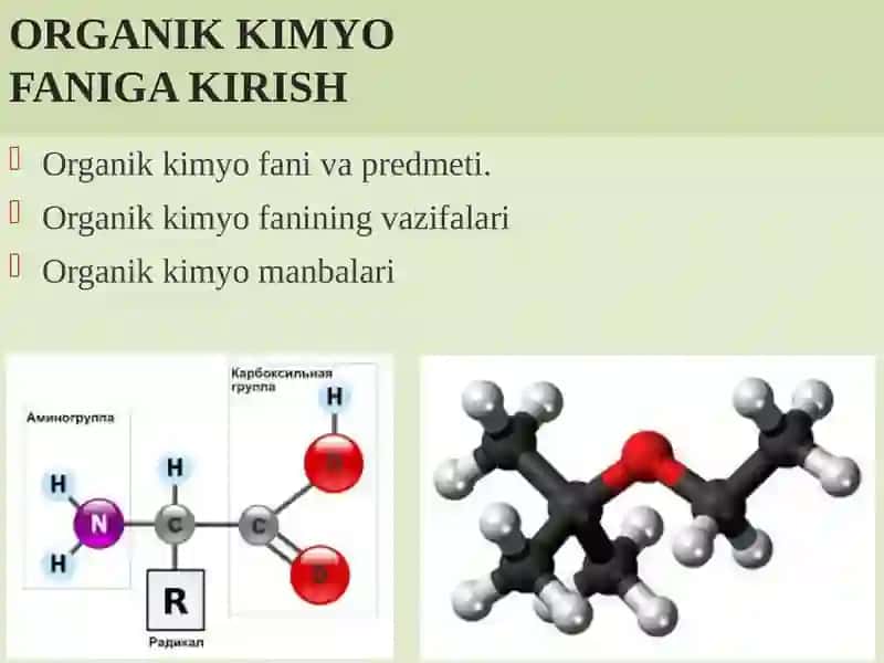 Organik kimyoga kirish 3