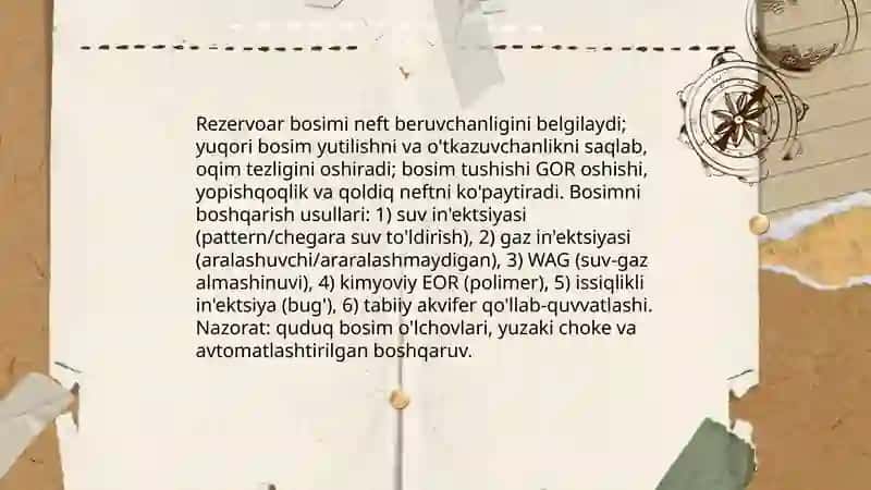 Ishlatilayotgan neft uyumlarining neftberuvchanligiga ta'sir etuvchi faktorlarning tahlili 3
