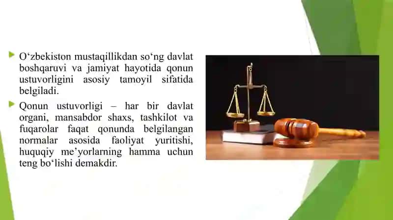 O'ZBEKISTONDA QONUN USTUVORLIGINI TA'MINLASHNING DEMOKRATIK ASOSLARI. KORUPSIYA VA UNGA QARSHI KURASHISHNING MAZMUN MOHIYATI 3