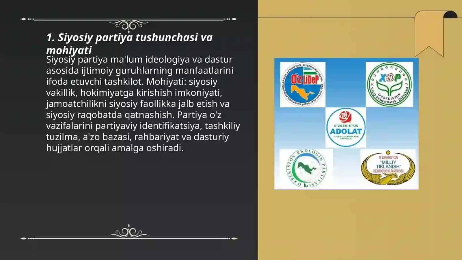 Siyosiy partiyalar: tuzilmasi, funksiyalari va turlari 3