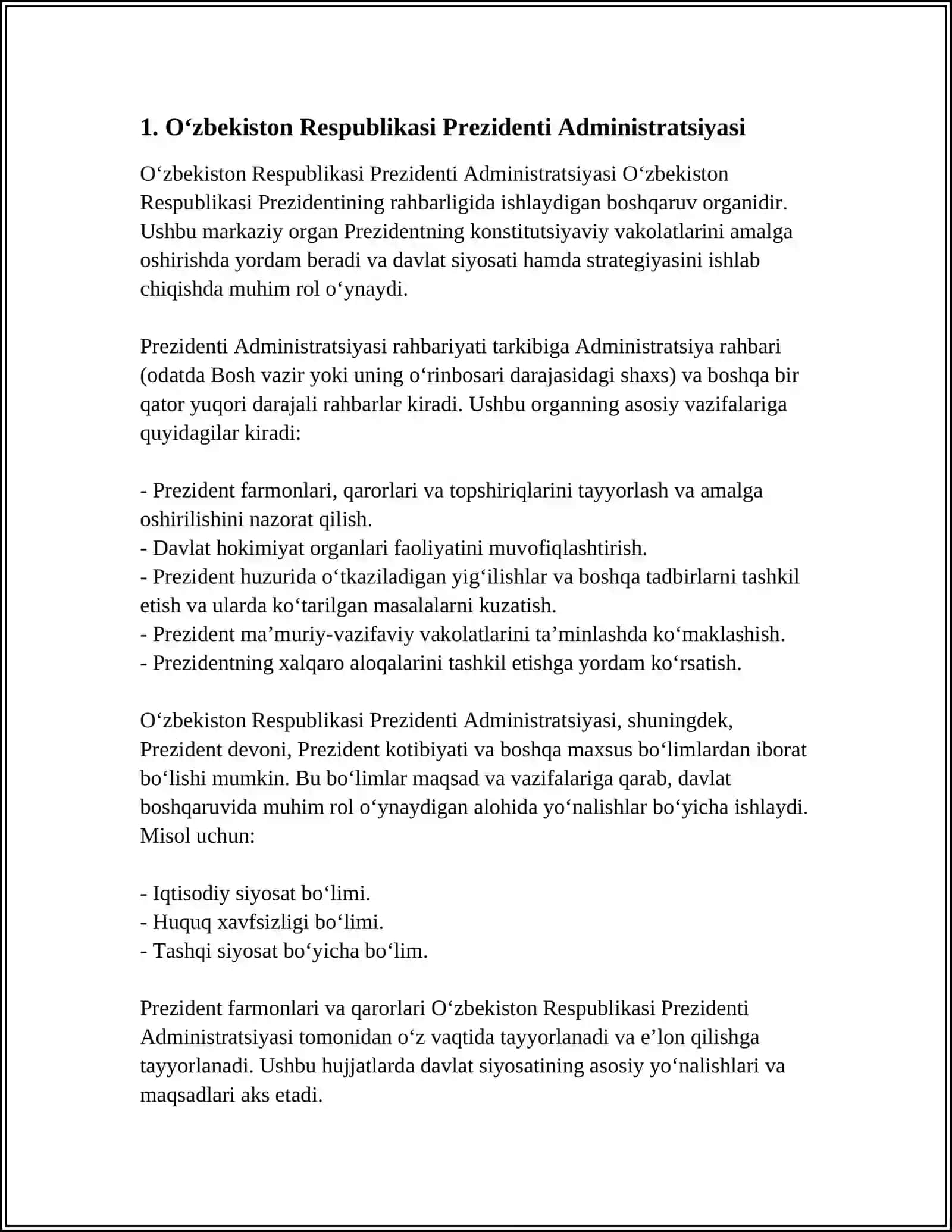OʻZBEKISTON RESPUBLIKASI DAVLAT ORGANLARI 3