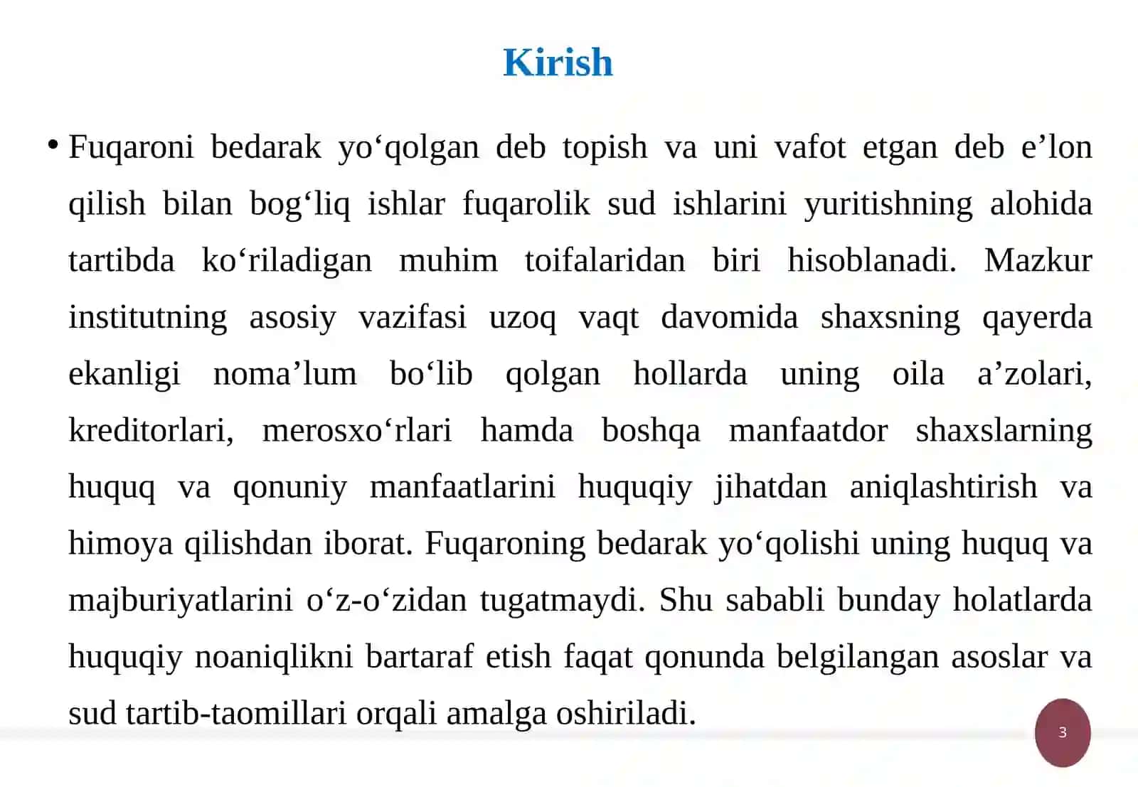 Fuqarolik sudi shaxslarini yuritishning huquqiy tartibi 3