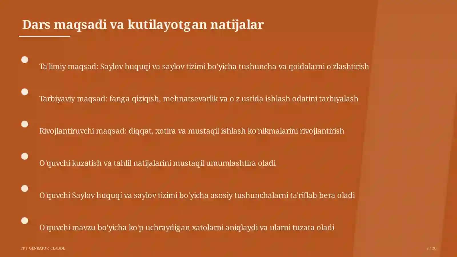 Saylov huquqi va saylov tizimi (10-sinf) 3