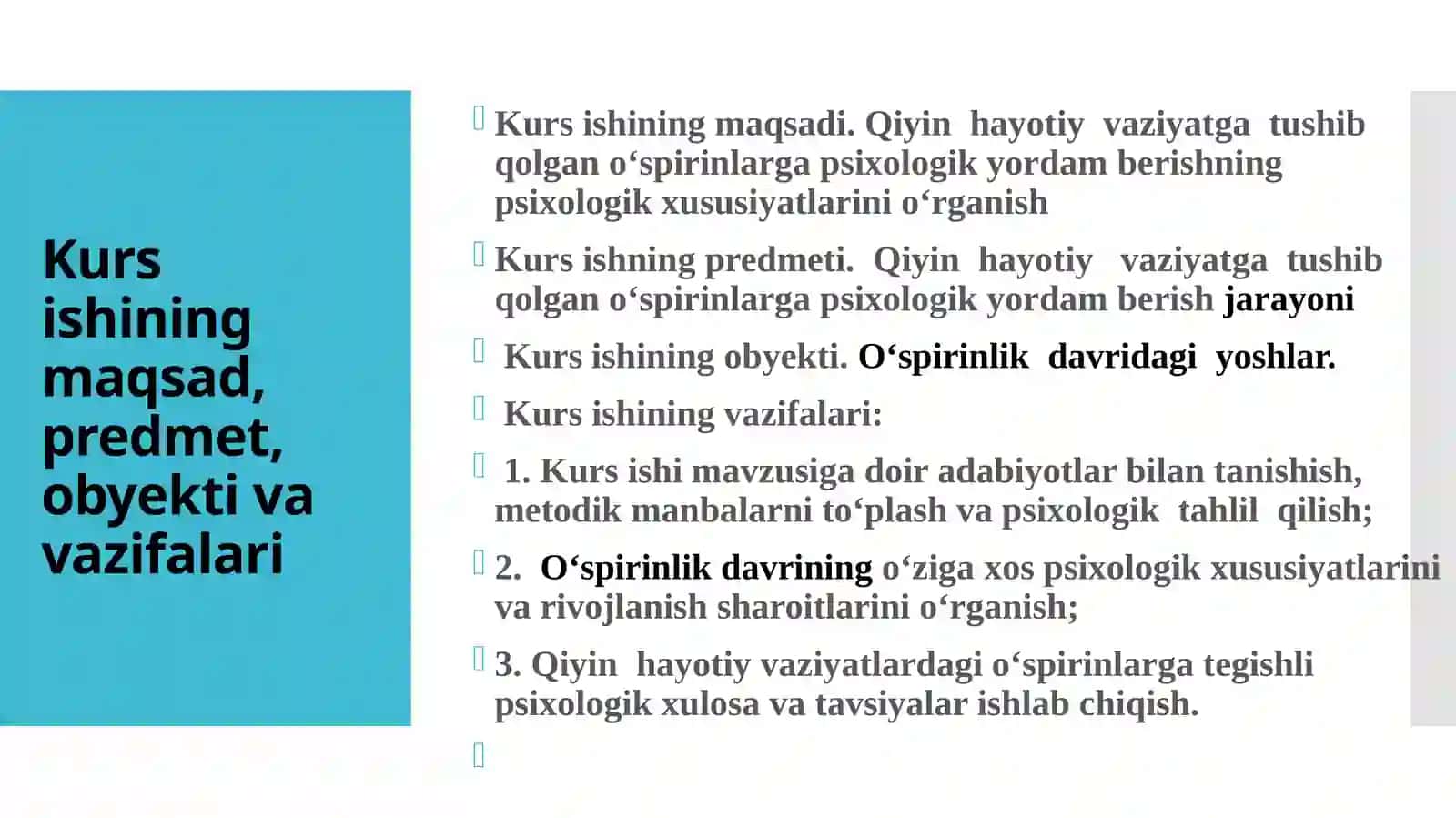 Qiyin hayotiy vaziyatlarga tushib qolgan o’spirinlarga psixologik maslahat berish 3