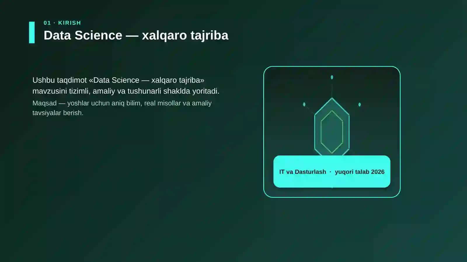 Data Science — xalqaro tajriba 3
