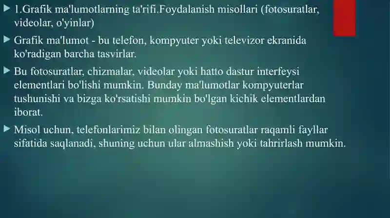 Grafika xborotlar bilan ishlash texnologiyasi 3