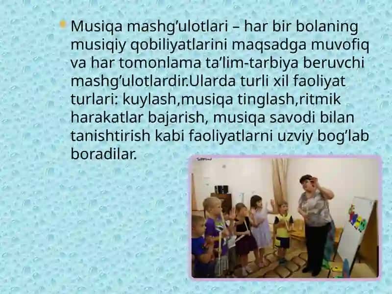 Maktabgacha yoshdagi bolalar musiqa faoliyati 3
