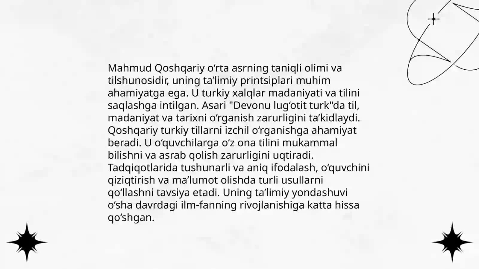 Mahmud Qoshqariyning pedagogik qarashlari 3