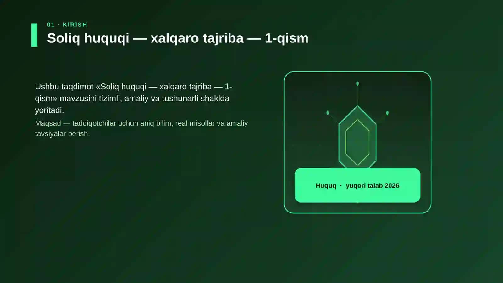Soliq huquqi — xalqaro tajriba — 1-qism 3