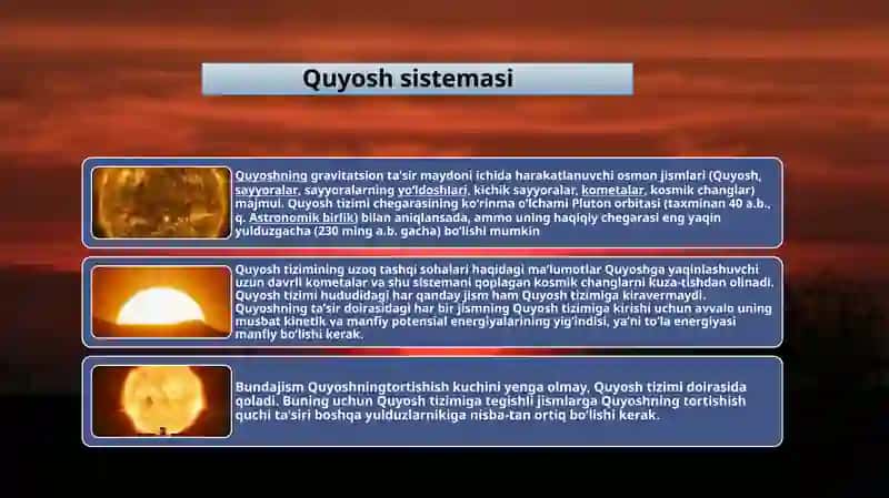 Quyoshning paydo bo`lishi 3