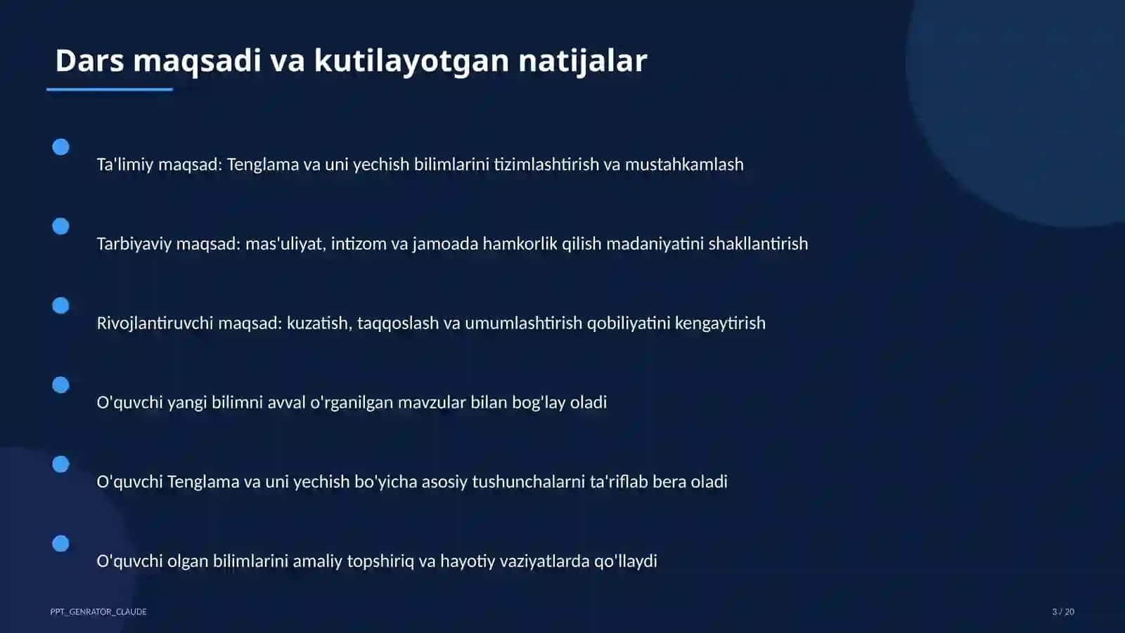 Tenglama va uni yechish (5-sinf) 3