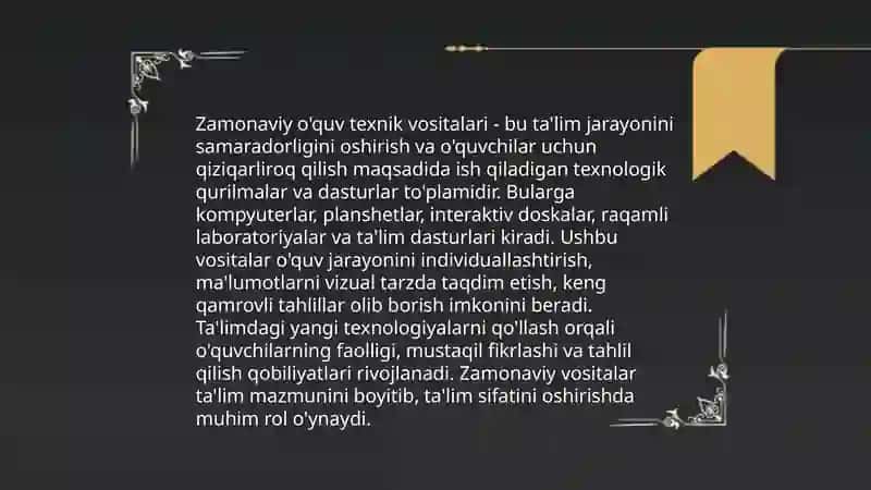 Zamonaviy o'quv texnik vositalari 3