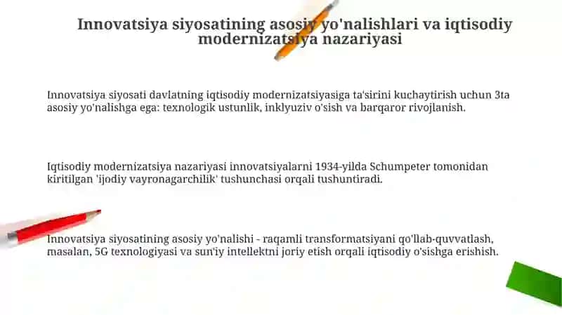 Инновация сиёсати ва иқтисодиётnимодернизация қилиш 3