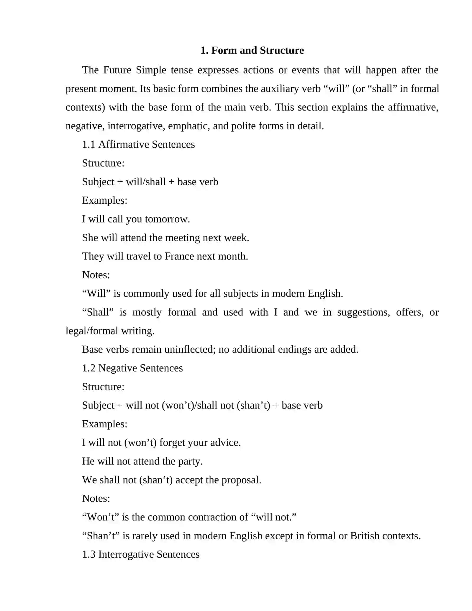 FUTURE SIMPLE TENSE 3