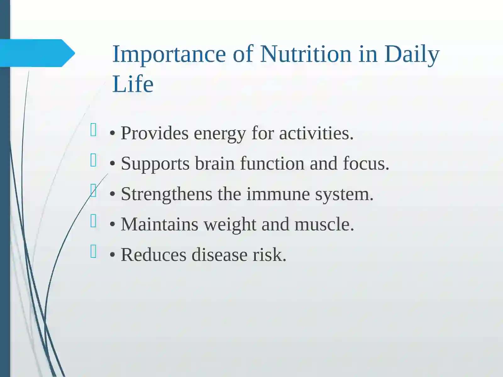 TheRole of Nutrition in Maintaining Good Health 3