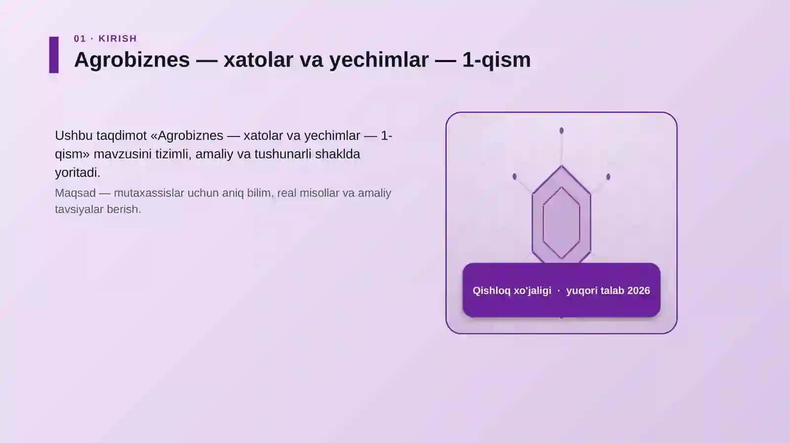 Agrobiznes — xatolar va yechimlar — 1-qism 3