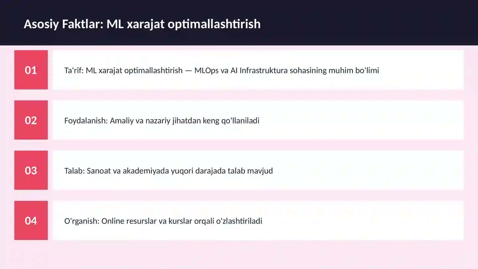 ML xarajat optimallashtirish 3