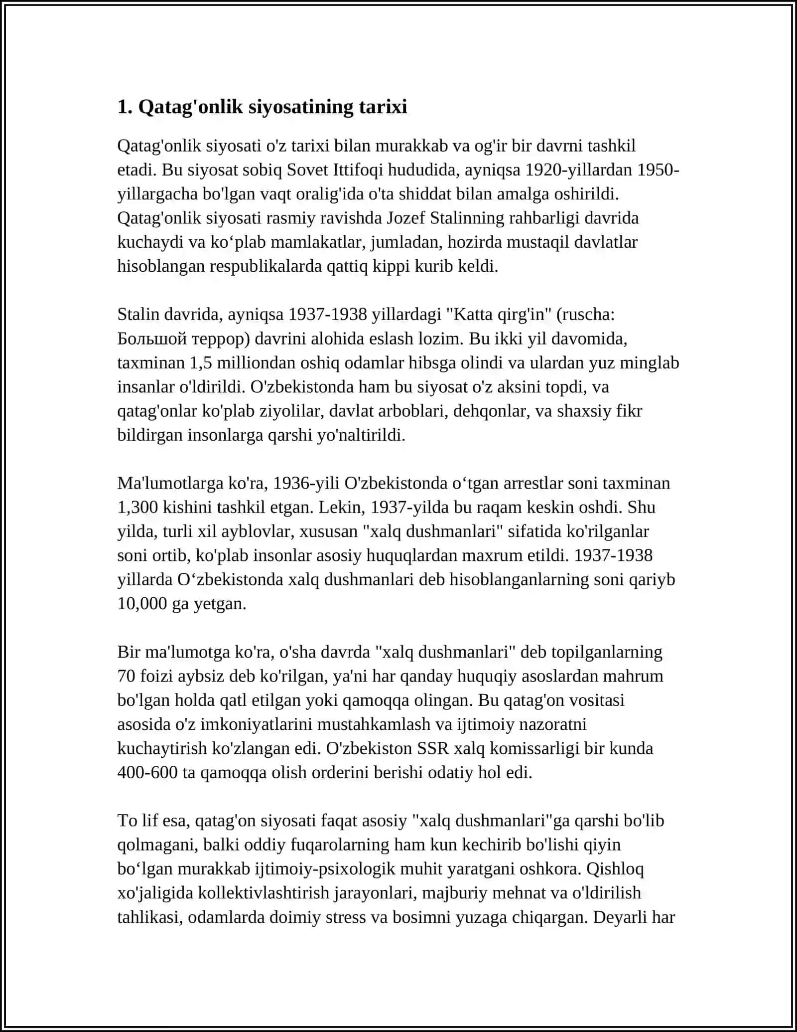 O'ZBEKISTONDA AMALGA OSHIRILGAN QATAGʻONLIK SIYOSATI 3