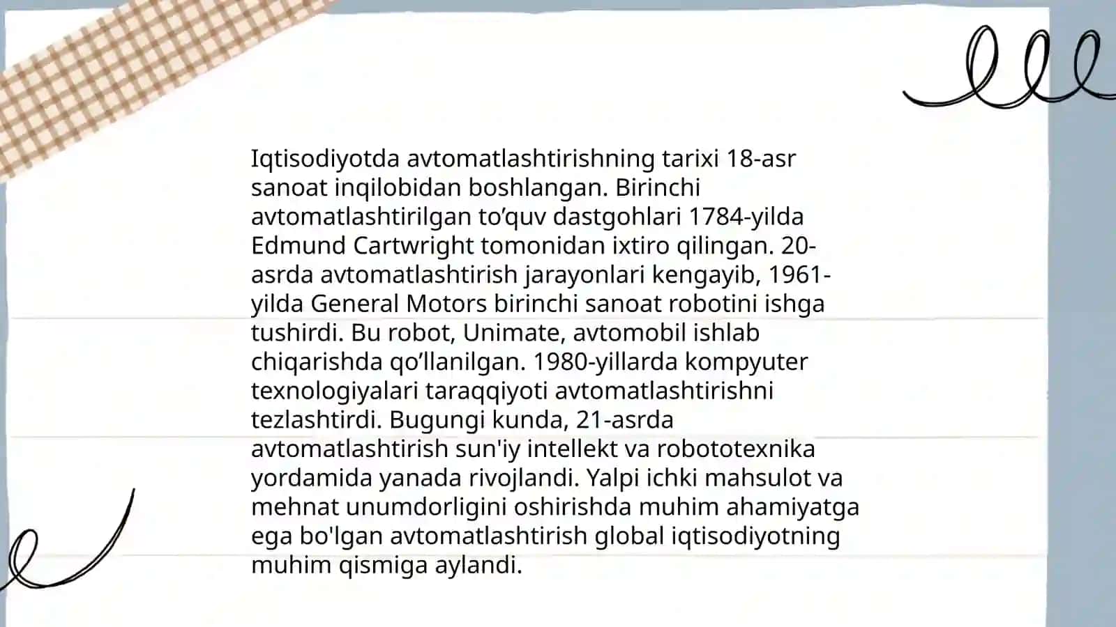 Iqtisodiyotda boshqaruv avtomatlashtirishning oʻzgarishi va ahamiyati 3