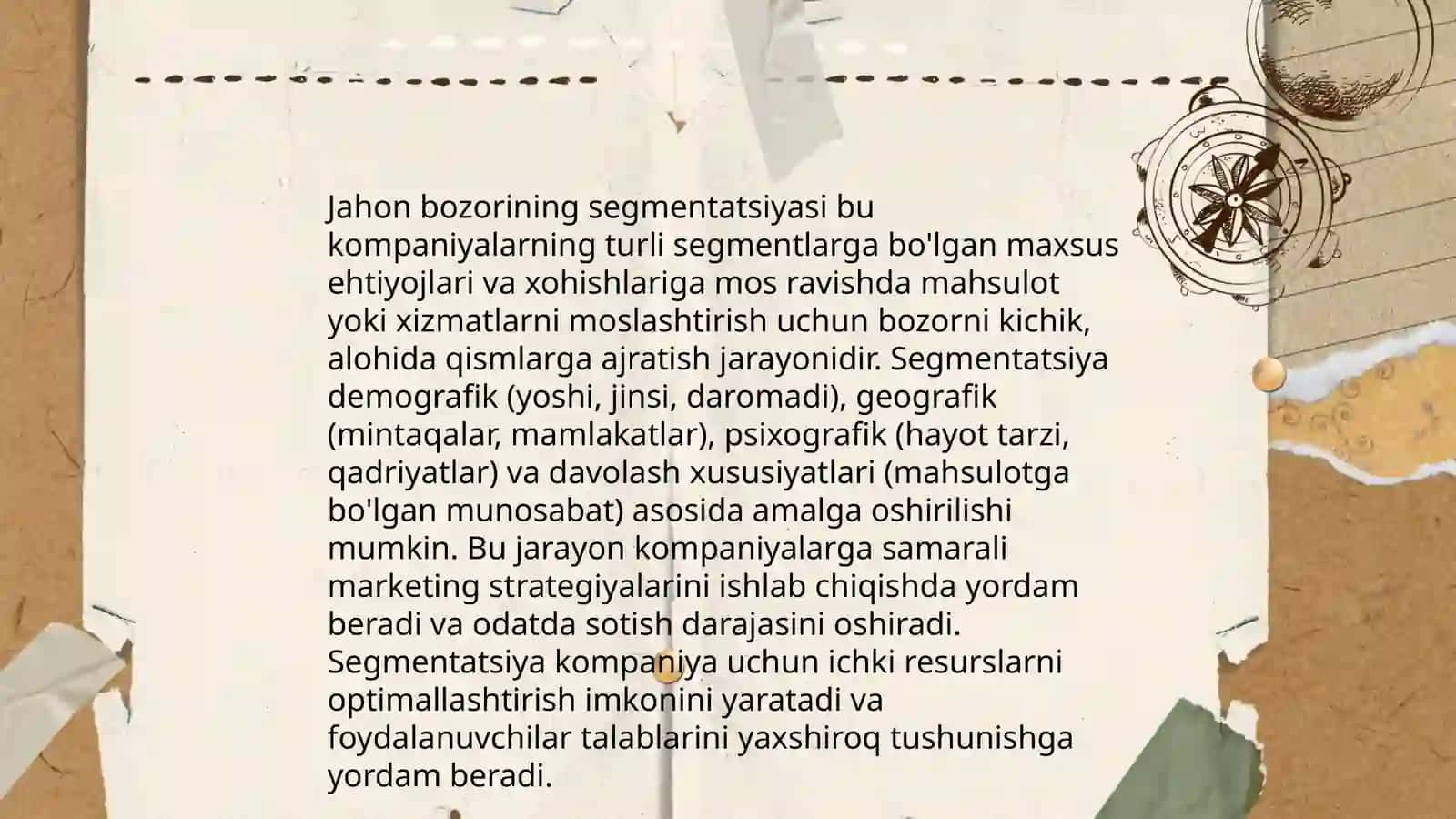 Jahon bozorining segmentatsiyasi 3