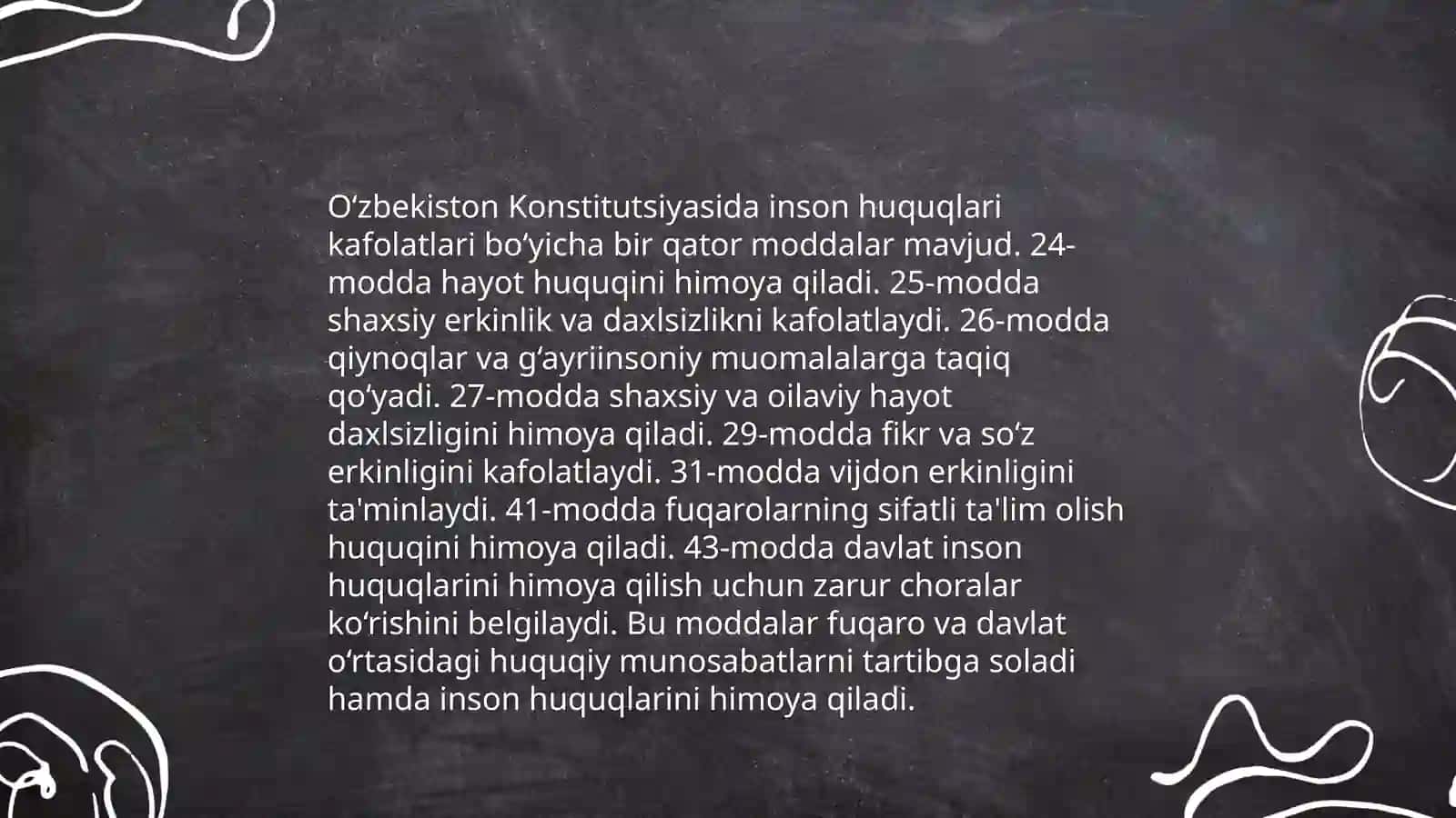 O‘zbekiston Konstitutsiyasida inson huquqlari kafolatlari 3