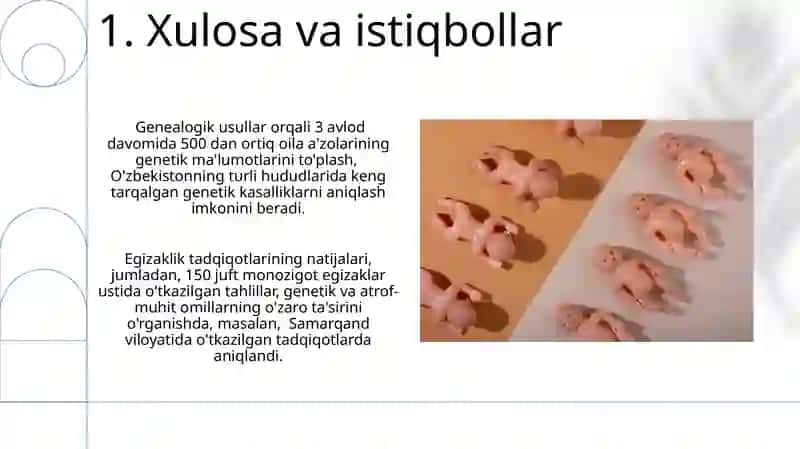 Odаm genetikasining organish usullari genealogik populyasion statistik va egizaklar usuli 3