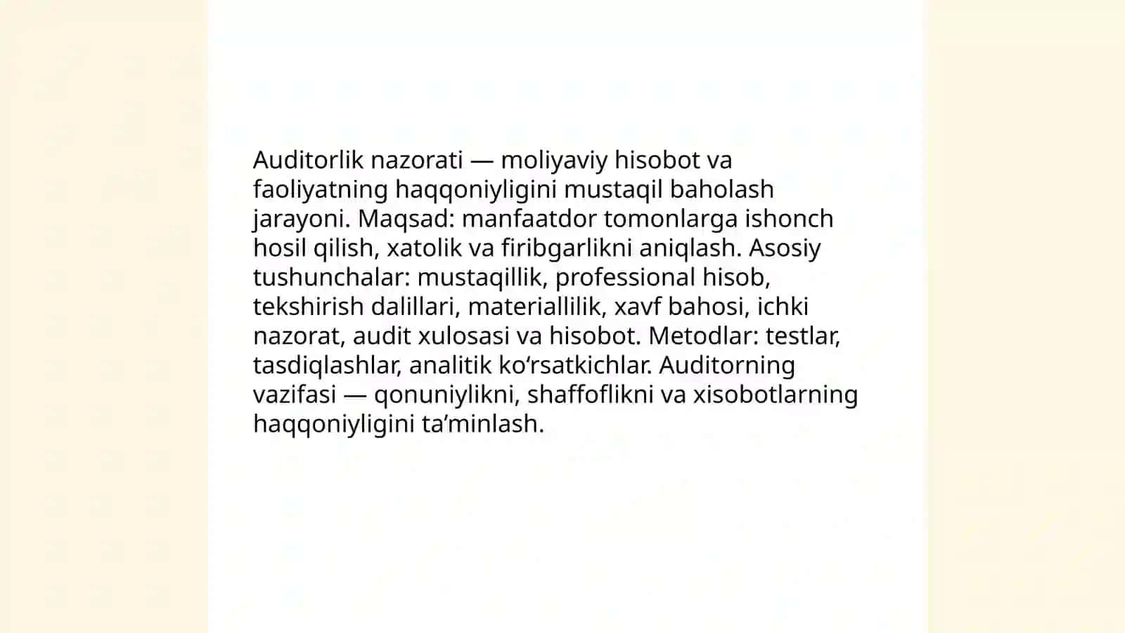 Auditorlik nazorati 3