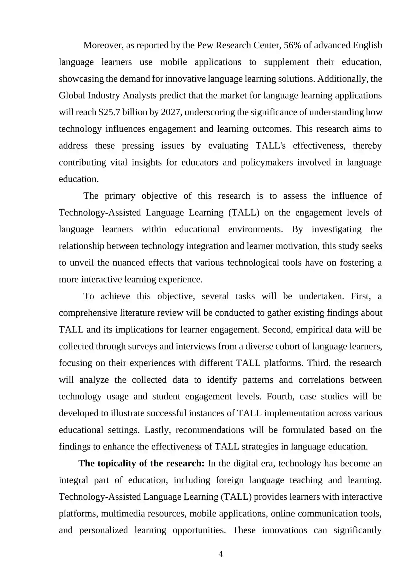 Evaluating the Impact of Technology-Assisted Language Learning (TALL) on Learner Engagement 3