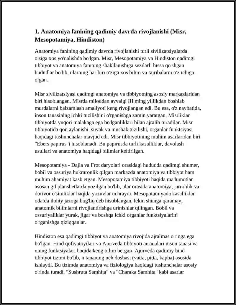 ANATOMIYA PA'NININ' TARIYXI ONI UYRENIY METODLARI 3