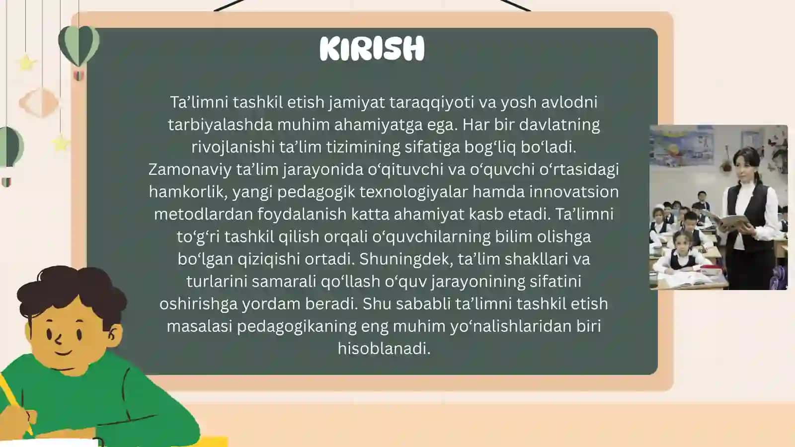 Ta’limni tashkil etish va turlari 3