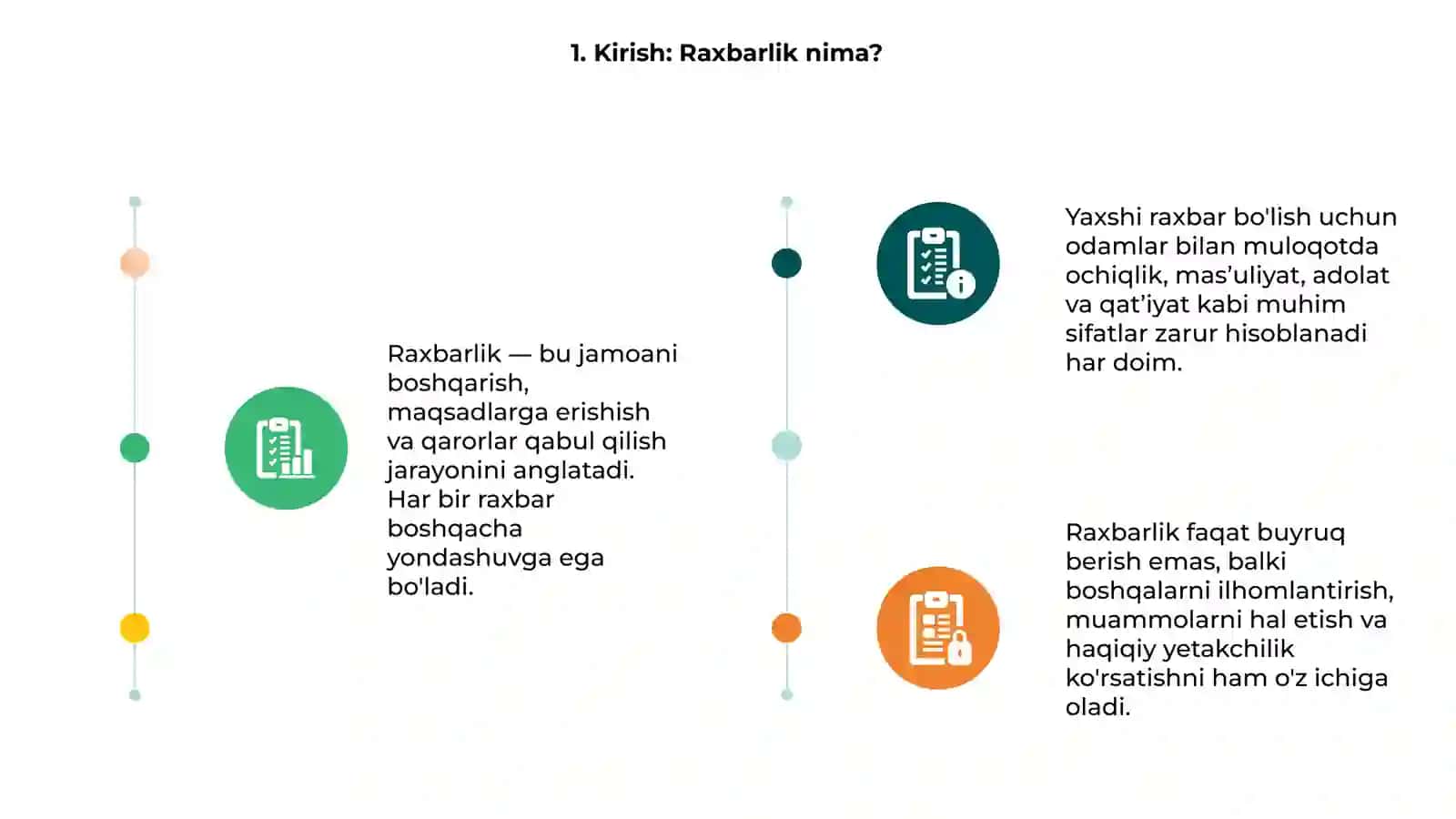 Raxbar faoliyatida zarur bo’ladigan muhum sifatlarni aniqlash 3
