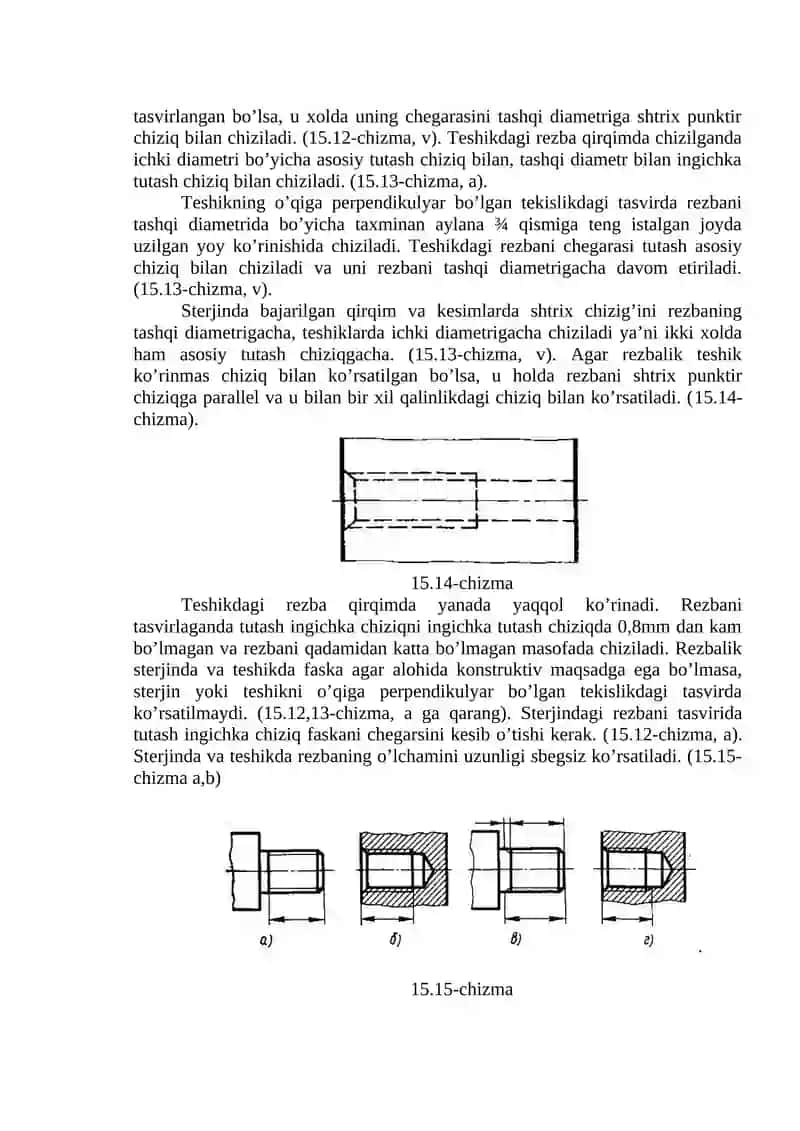 Rezbaning konstruktiv va texnologik elementlar. 3