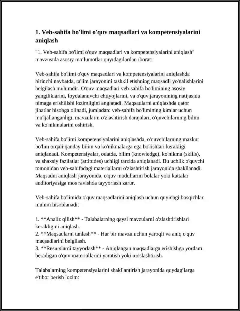 WEB-SAHIFA BÒLIMINI ÒQITISH METODIKASI 3